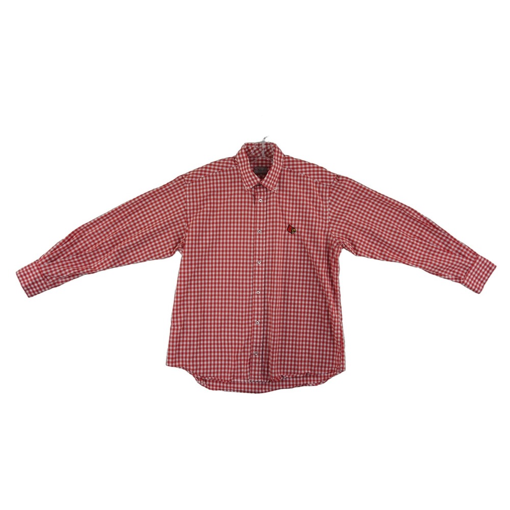 Pennington & Bailes Louisville Cardinals Shirt Men's Size Large Red Check UL